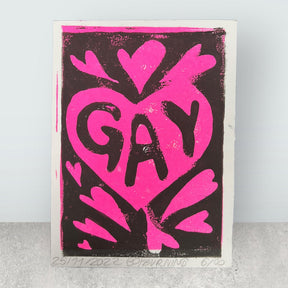 Original A4 Linoldruck von BoyBurning | Kunst in Zeichen der Toleranz LGTBQ Prints BoyBurning oesterreich handgemachte geschenke in wien
