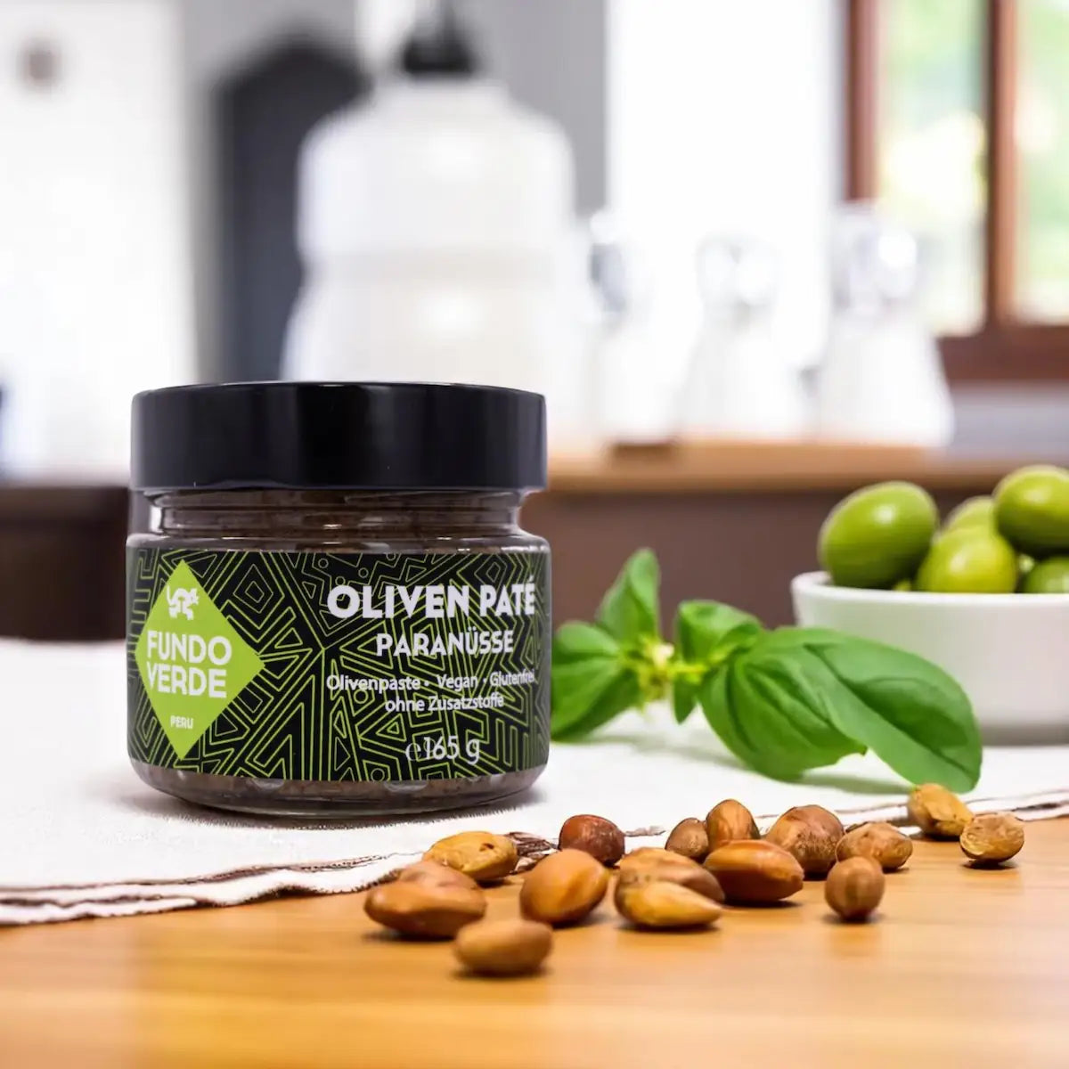 Olivenpaste Paranüsse mit Criolla-Oliven und Paranüssen aus Peru – Gourmet-Feinkost-Aufstrich von Fundo Verde