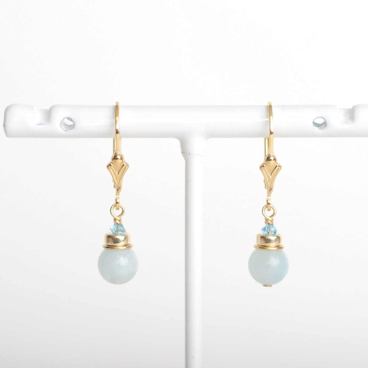 Brisuren Ohrringe Aquamarin | Edelsteine & 14K Solidvergoldung Schmuck Necklessary oesterreich handgemachte geschenke in wien