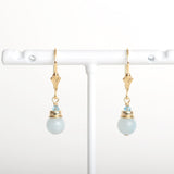Brisuren Ohrringe Aquamarin | Edelsteine & 14K Solidvergoldung Schmuck Necklessary oesterreich handgemachte geschenke in wien
