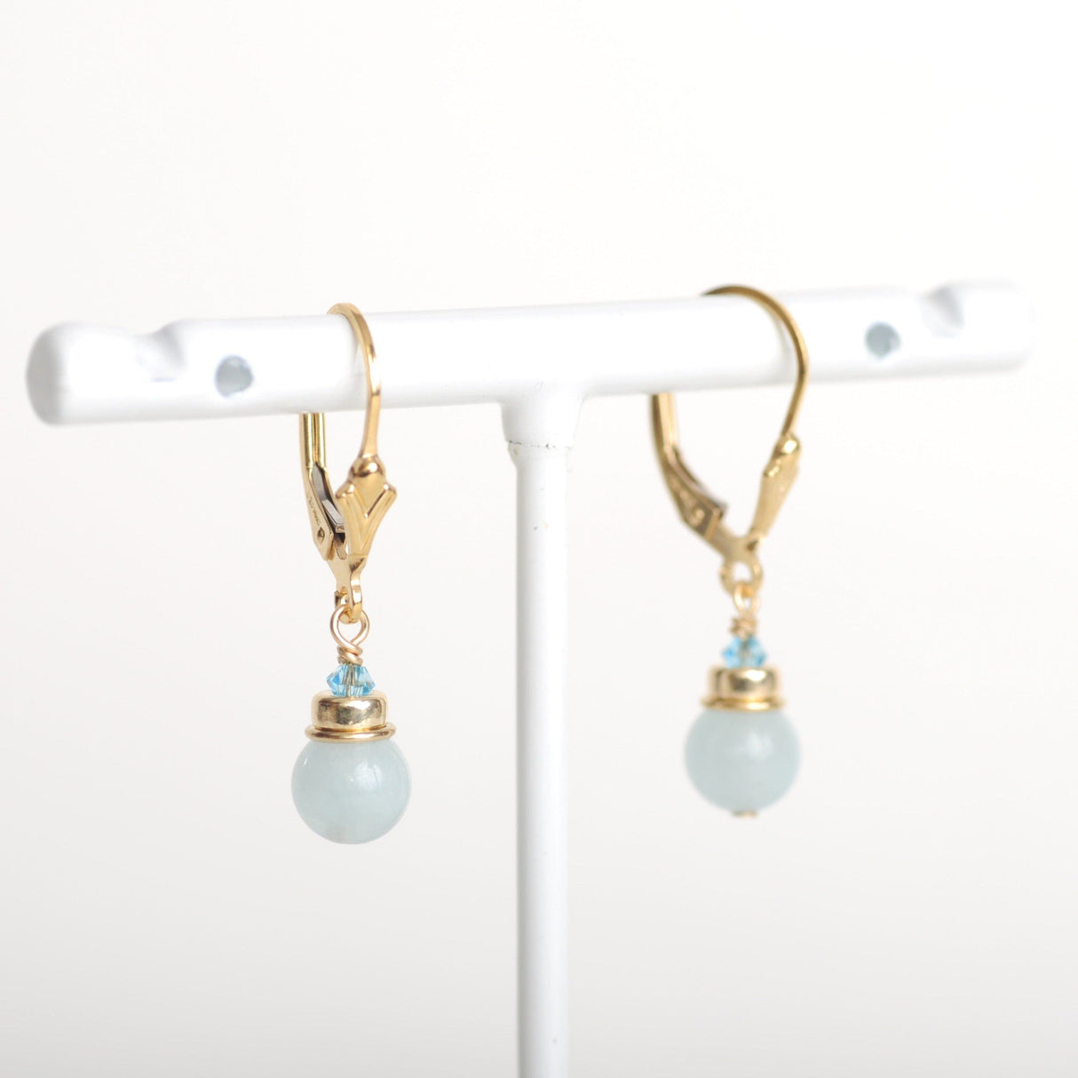 Brisuren Ohrringe Aquamarin | Edelsteine & 14K Solidvergoldung Schmuck Necklessary oesterreich handgemachte geschenke in wien