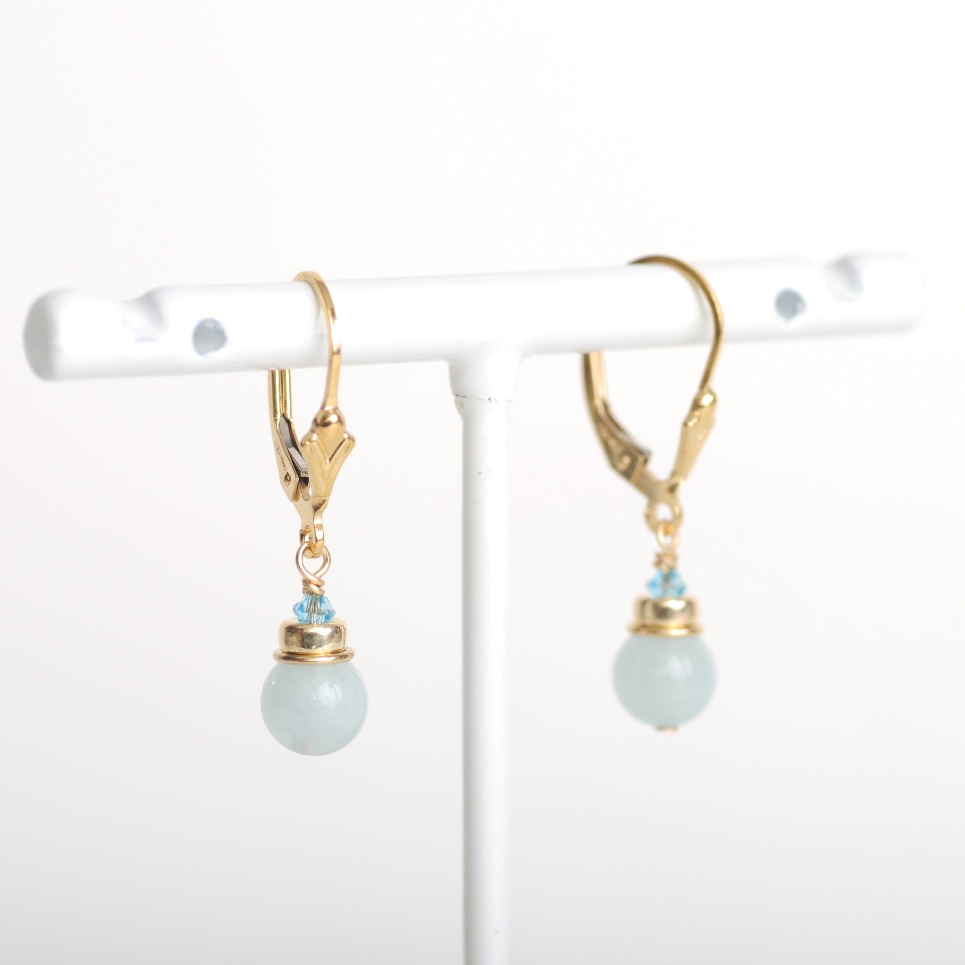 Brisuren Ohrringe Aquamarin | Edelsteine & 14K Solidvergoldung Schmuck Necklessary oesterreich handgemachte geschenke in wien