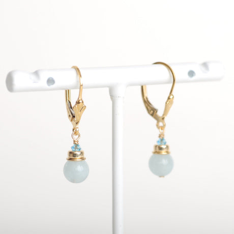 Brisuren Ohrringe Aquamarin | Edelsteine & 14K Solidvergoldung Schmuck Necklessary oesterreich handgemachte geschenke in wien