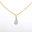 Steinhalskette Aquamarin | Edelsteine & 14K Solidvergoldung Schmuck Necklessary oesterreich handgemachte geschenke in wien
