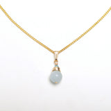 Steinhalskette Aquamarin | Edelsteine & 14K Solidvergoldung Schmuck Necklessary oesterreich handgemachte geschenke in wien