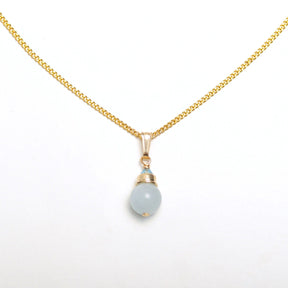 Steinhalskette Aquamarin | Edelsteine & 14K Solidvergoldung Schmuck Necklessary oesterreich handgemachte geschenke in wien