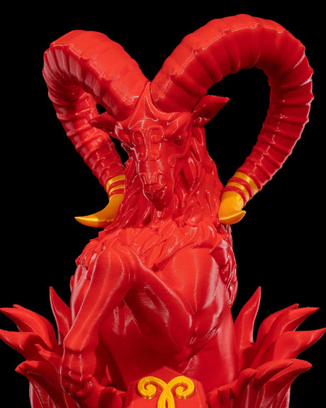 Aries-Figur (Widder) aus 3D-Druck, stilvoll und minimalistisch, mit Sternbild auf der Unterseite. Nachhaltig aus PLA (Maisstärke), in zwei Größen und Farbvarianten. Perfekt für Widder-Geborene (21. März – 19. April).