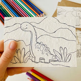 Einpflanzbare Ausmalkarten-Set mit Tiermotiven von Blühwerk – 4 kreative Karten zum Ausmalen und Einpflanzen, nachhaltiges Geschenk für Kinder