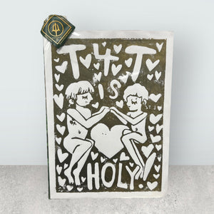 Original A3 Linoldruck von BoyBurning | Kunst in Zeichen der Toleranz LGTBQ Prints BoyBurning oesterreich handgemachte geschenke in wien