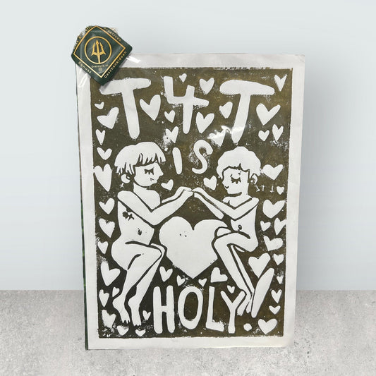 Original A3 Linoldruck von BoyBurning | Kunst in Zeichen der Toleranz LGTBQ Prints BoyBurning oesterreich handgemachte geschenke in wien