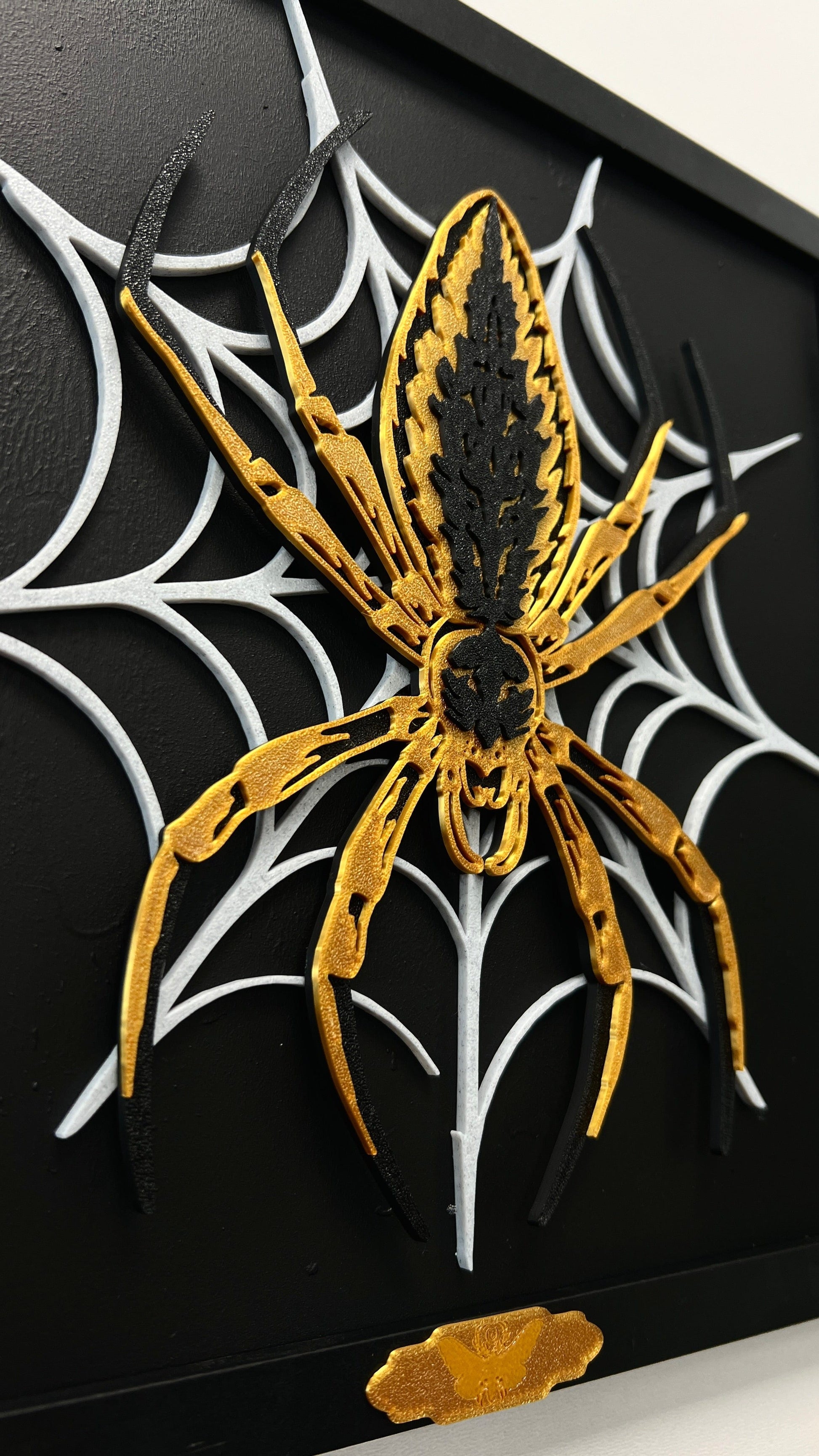 Nephila Aurum - Radnetzspinne | 3D-Artworks von Nocterra Kunst & Prints Nocterra oesterreich handgemachte geschenke in wien