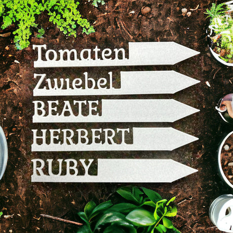 Individuelle Namensschilder für deine Pflanzen & Kräuter Personalisiert & Individuell Dreizack | 3D Druck oesterreich handgemachte geschenke in wien