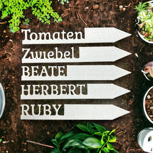 Individuelle Namensschilder für deine Pflanzen & Kräuter Personalisiert & Individuell Dreizack | 3D Druck oesterreich handgemachte geschenke in wien