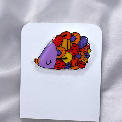 Igel Brosche | Handbemalter Acrylglas Schmuck