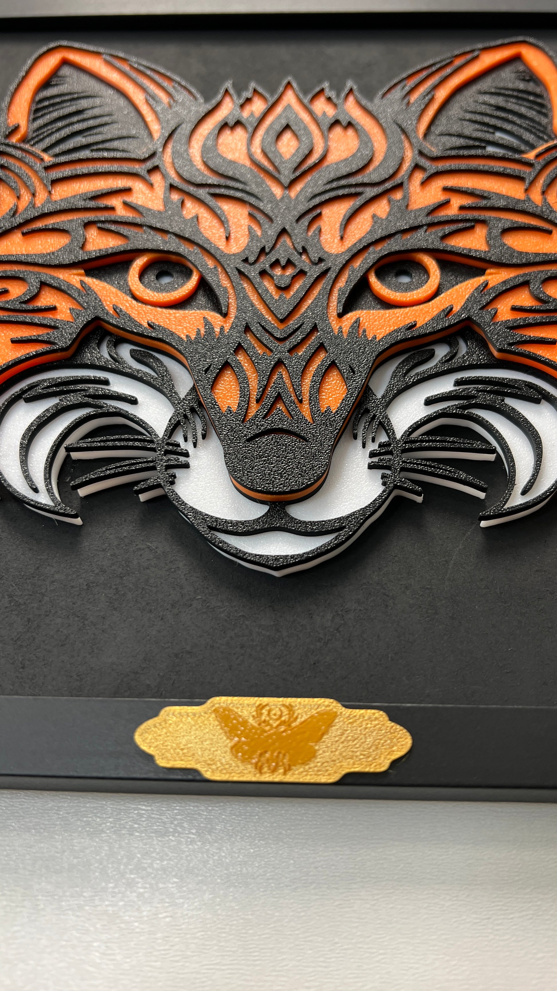 Fuchs im Holzrahmen | Layered Art & 3D-Druck