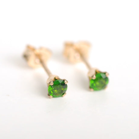 Ohrstecker Chromdiopsid | Edelsteine & 14K Solidvergoldung Schmuck Necklessary oesterreich handgemachte geschenke in wien