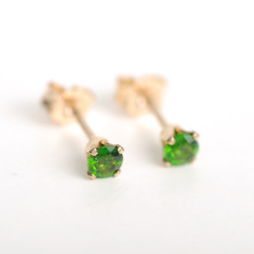 Ohrstecker Chromdiopsid | Edelsteine & 14K Solidvergoldung Schmuck Necklessary oesterreich handgemachte geschenke in wien