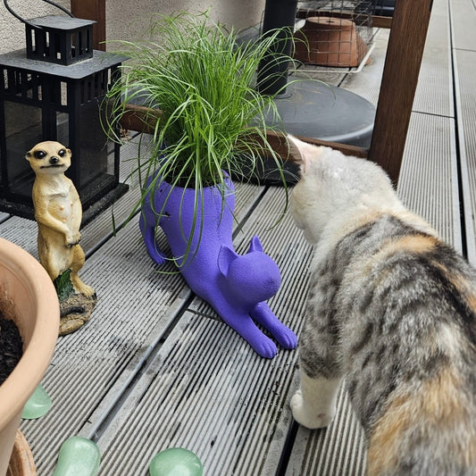 Katzen-Pflanzentopf “Lazy Cat” | Charmante Deko für dein Zuhause