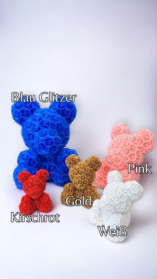 Bär umhüllt von Rosen | Gemacht für die Ewigkeit Home Decor Dreizack | 3D Druck oesterreich handgemachte geschenke in wien