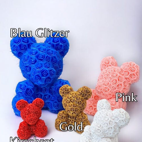 Bär umhüllt von Rosen | Gemacht für die Ewigkeit Home Decor Dreizack | 3D Druck oesterreich handgemachte geschenke in wien