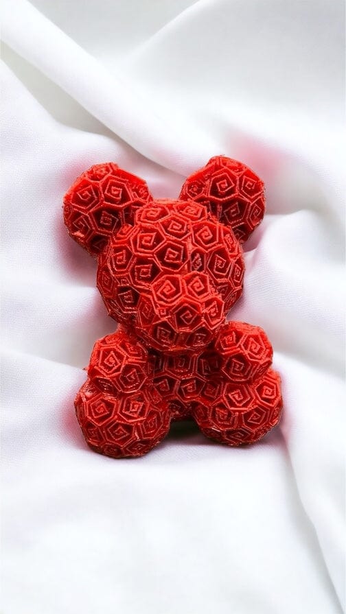 Rosenbär | Charmanter 3D-Druck Dreizack | 3D Druck oesterreich handgemachte geschenke in wien