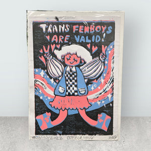 Original A3 Linoldruck von BoyBurning | Kunst in Zeichen der Toleranz LGTBQ Prints BoyBurning oesterreich handgemachte geschenke in wien