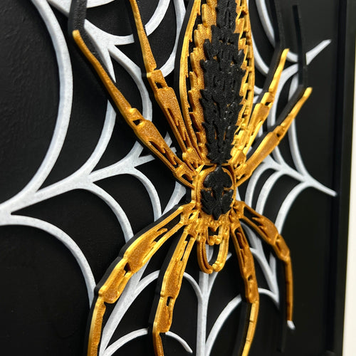 Nephila Aurum - Radnetzspinne | 3D-Artworks von Nocterra Kunst & Prints Nocterra oesterreich handgemachte geschenke in wien