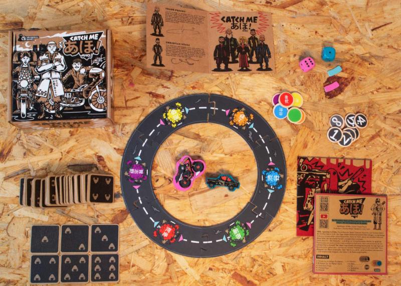 Detailansicht Catch Me あほ! Aho! – Boxillustration und Komponenten im 1980er Bōsōzoku-Stil