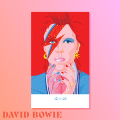 David Bowie - Postkarte | Lebendige Queer Kunst