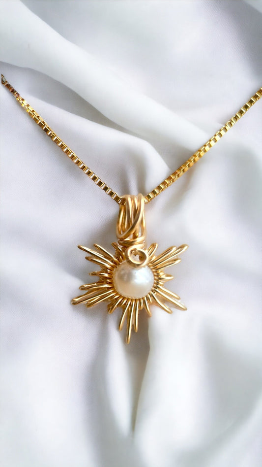 Traumsonne Perle | Edelsteine & 14K Solidvergoldung Schmuck Necklessary oesterreich handgemachte geschenke in wien
