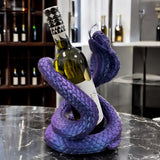 Flaschenhalter „Hebi-Doshi“: 3D-Druck Kobra, 27 cm hoch, 20 cm breit, passend für Wein, Whiskey, Rum und mehr. Nachhaltig aus PLA, Wunschfarbe oder handbemalt, produziert in Wien.