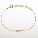 Feine Armkette Granat | Edelsteine & 14K Solidvergoldung Schmuck Necklessary oesterreich handgemachte geschenke in wien