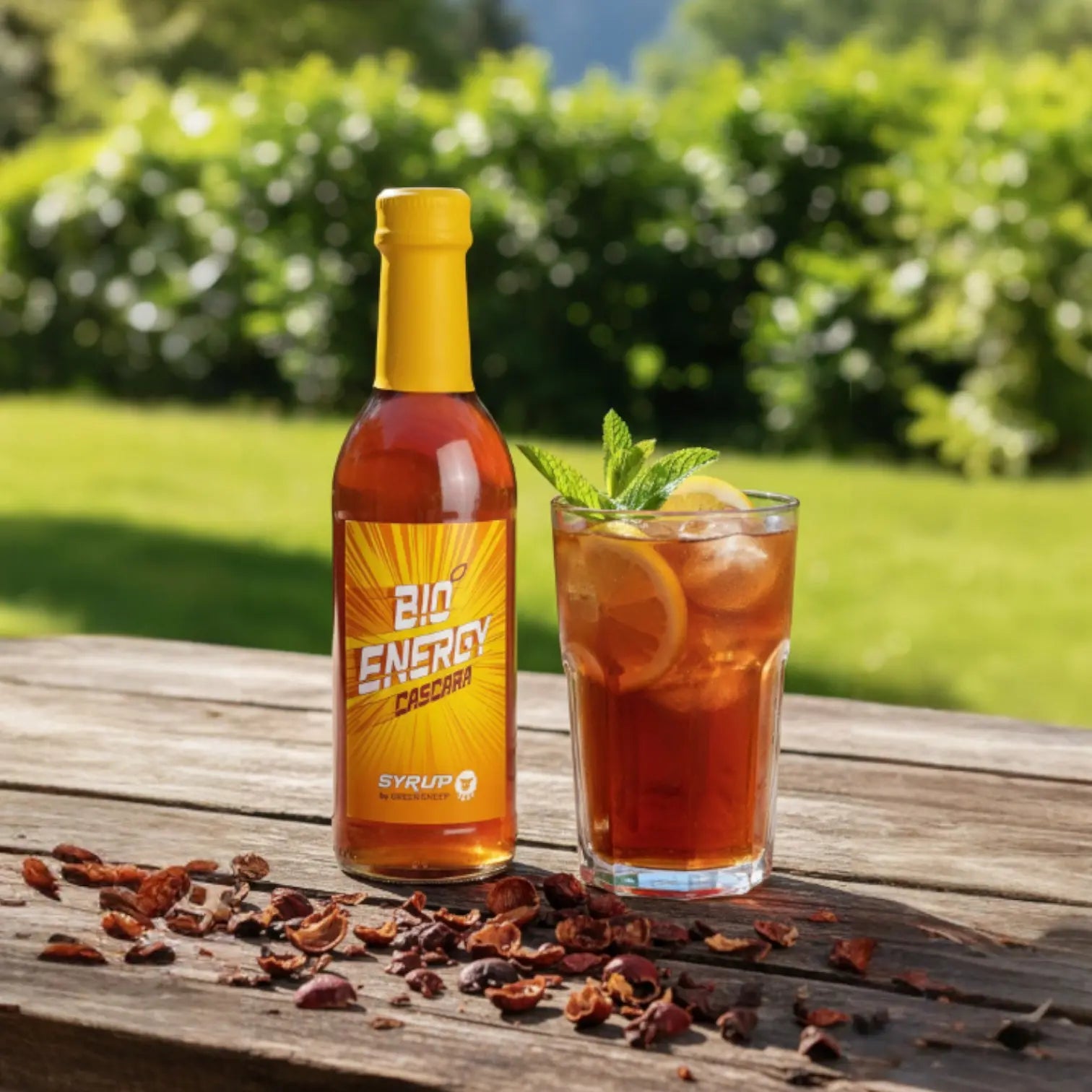 Energy Syrup 250 ml – Bio-Sirup mit Cascara, Ingwer & Kardamom, natürliches Koffein, handgemacht von Green Sheep, Schloss Schiltern, Niederösterreich