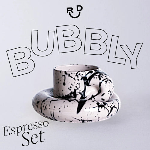 Handgemachtes Espresso-Set aus Wien – Tasse und Unterteller von RnD Studio