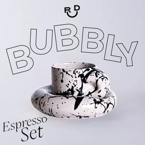 Handgemachtes Espresso-Set aus Wien – Tasse und Unterteller von RnD Studio
