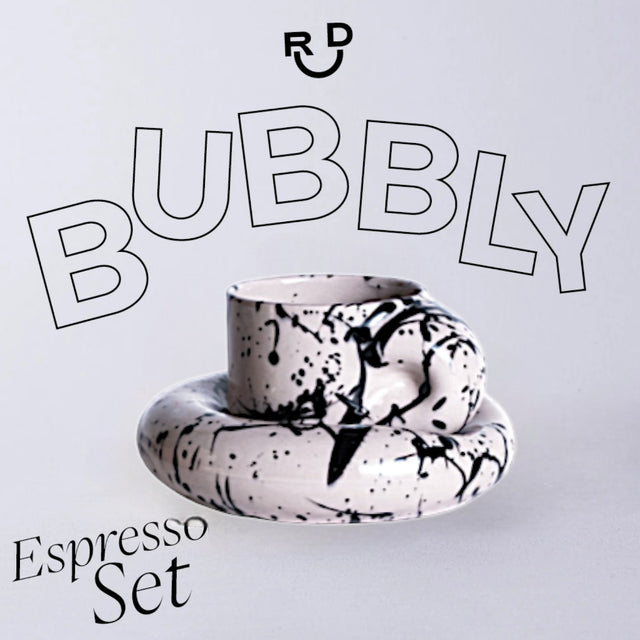 Handgemachtes Espresso-Set aus Wien – Tasse und Unterteller von RnD Studio