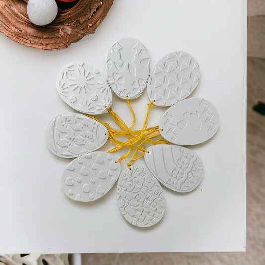Handgemachte Osteranhänger für den Osterbaum SabrinArtDesign oesterreich handgemachte geschenke in wien