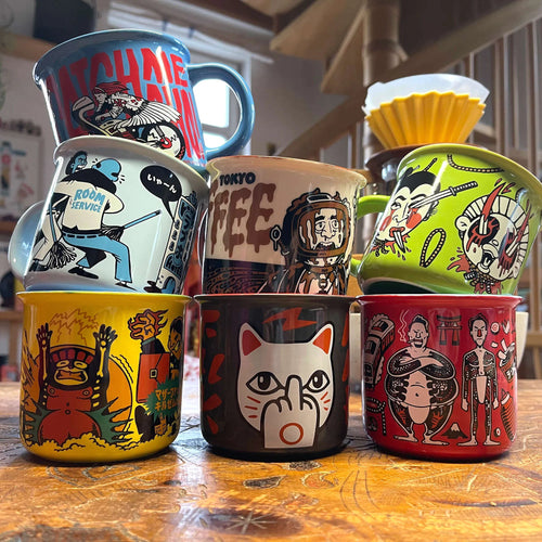 Freche Keramiktasse „F You Neko“ von Heldbergs Games mit Lucky Cat Mittelfinger-Motiv