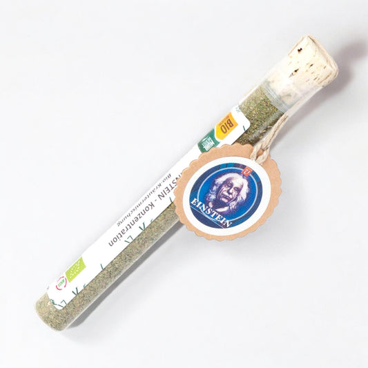 EINSTEIN - Konzentration Bio-Kräutermischung – Natürliche Kräutermischung zur Förderung der Konzentration, ideal für Suppen, Saucen, Gemüsegerichte und mehr. Hergestellt in Österreich, 10 g Verpackung.