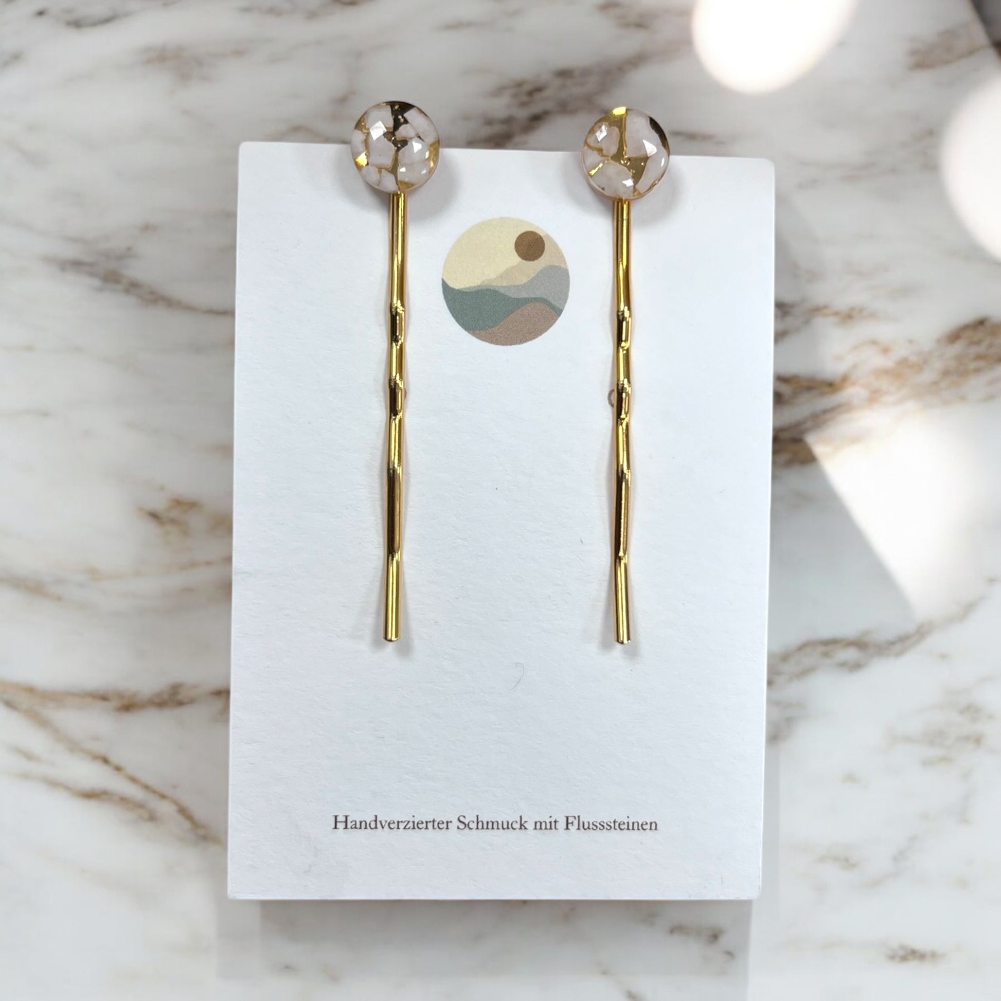 Spangen-Set mit Naturstein | Einzigartiger Haarschmuck