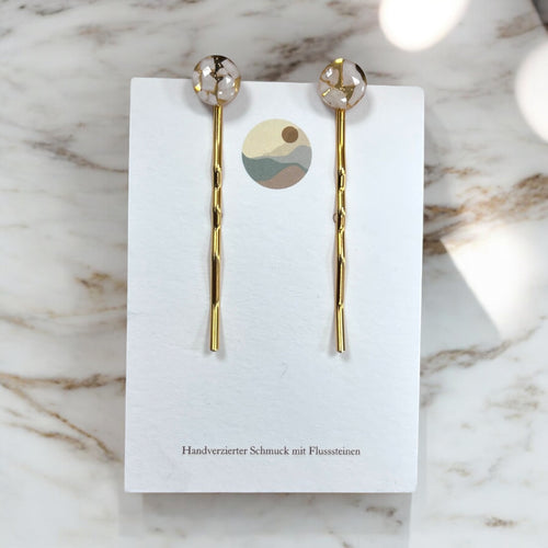 Spangen-Set mit Naturstein | Einzigartiger Haarschmuck