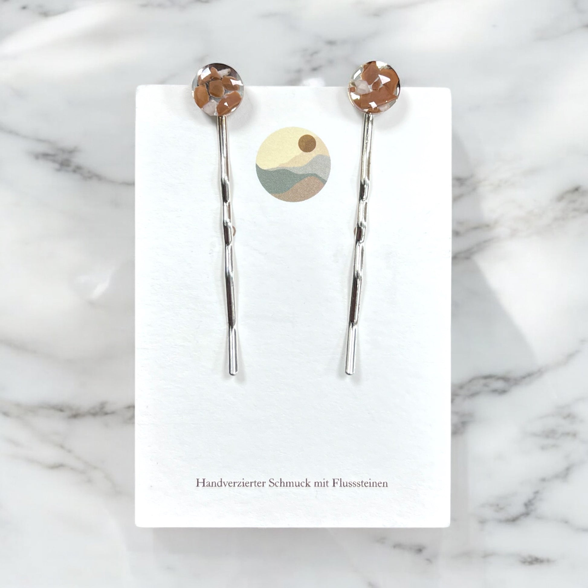 Spangen-Set mit Naturstein | Einzigartiger Haarschmuck