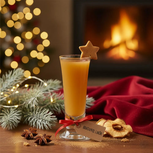 Bratapfel Likör 0,2 l – klarer Weihnachtslikör mit Apfel, Zimt & Mandeln, handgemacht von Palz Liköre, Geschenkidee aus Wien