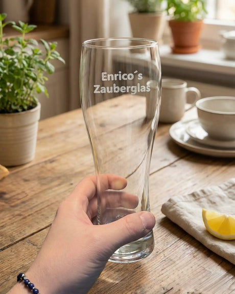 Dreizack Biergläser mit Wunschgravur – 0,5l Bierglas, 21 cm hoch, individuell gravierbar. Perfekt für verschiedene Anlässe und schnelle Abholung möglich. Dreizack Last minute GravurWien.