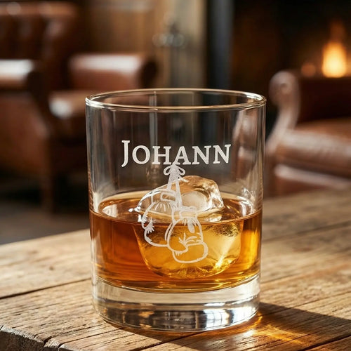 Whiskey Glas mit Gravur – personalisierter Kristall Tumbler 320 ml, spülmaschinenfest, Geschenkidee für Männer, Jubiläen, Hochzeiten & Firmenpräsente aus Wien