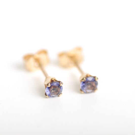 Ohrstecker Iolith | Edelsteine & 14K Solidvergoldung Schmuck Necklessary oesterreich handgemachte geschenke in wien