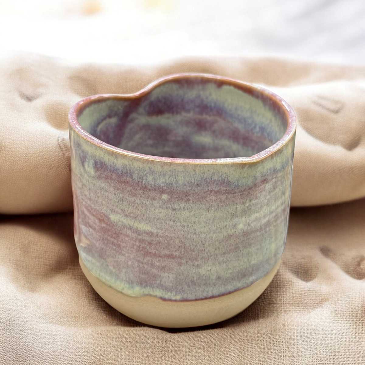 Keramik Herztasse glasiert