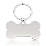 Personalisierter Hundeanhänger aus Edelstahl in Knochenform, gravierbar mit Name & Telefonnummer, erhältlich in Silber & Gold, sicherer ID-Tag für Hunde, Katzen & Haustiere, graviert in Wien.