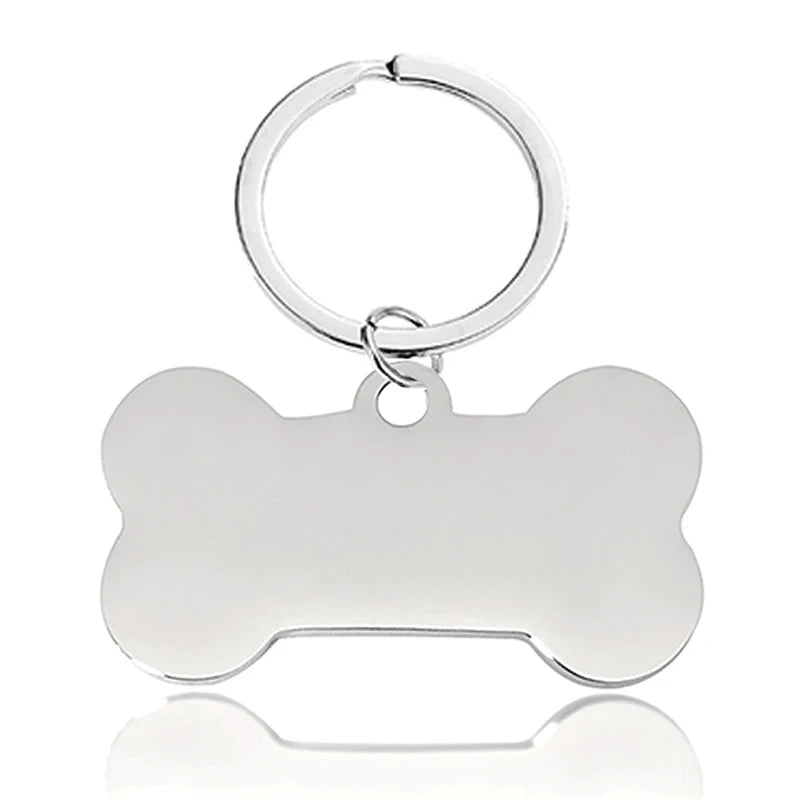 Personalisierter Hundeanhänger aus Edelstahl in Knochenform, gravierbar mit Name & Telefonnummer, erhältlich in Silber & Gold, sicherer ID-Tag für Hunde, Katzen & Haustiere, graviert in Wien.