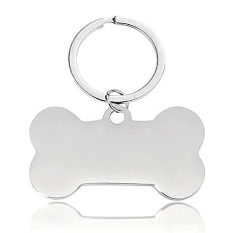 Personalisierter Hundeanhänger aus Edelstahl in Knochenform, gravierbar mit Name & Telefonnummer, erhältlich in Silber & Gold, sicherer ID-Tag für Hunde, Katzen & Haustiere, graviert in Wien.